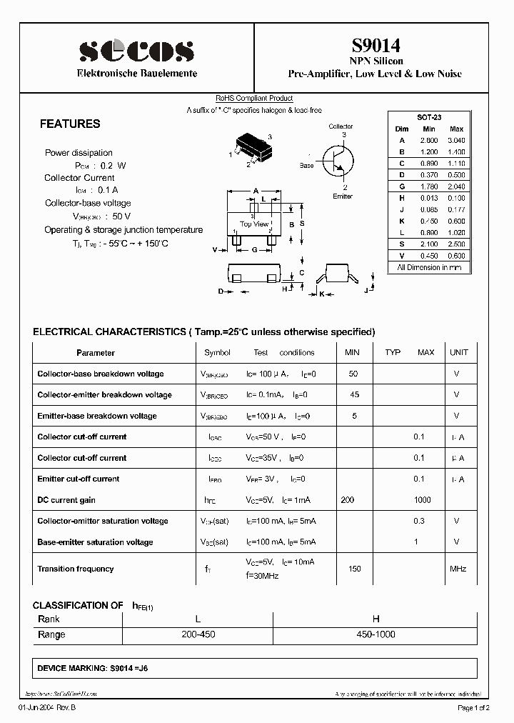 [guide] s9013 npn transistors: datasheet, pinout and equivalents