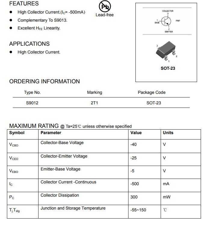 Транзистор s9013 параметры: s9013 транзистор характеристики, datasheet, аналоги, цоколевка