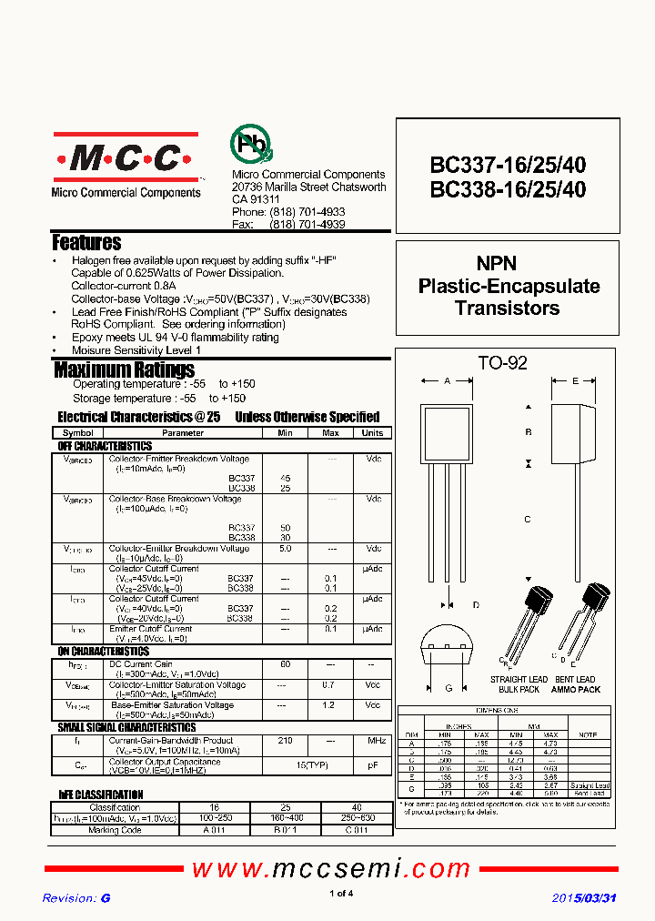 Bc337 transistor datasheet : working & its applications