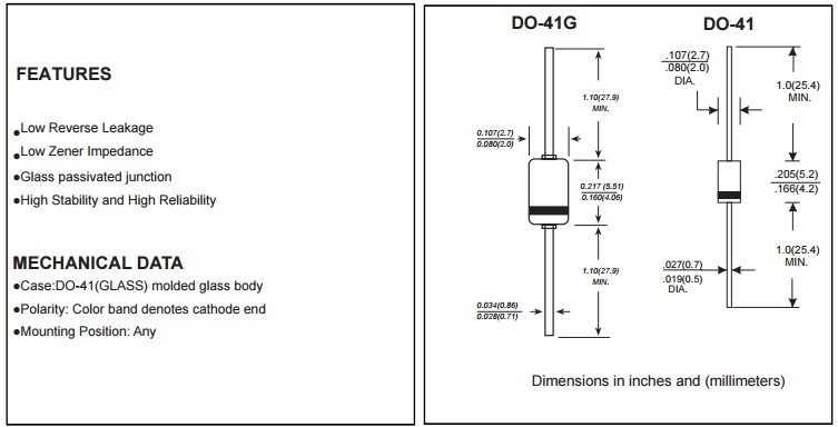 1n4737a pdf ( даташит ) - 1w 5% do-41 zener diode