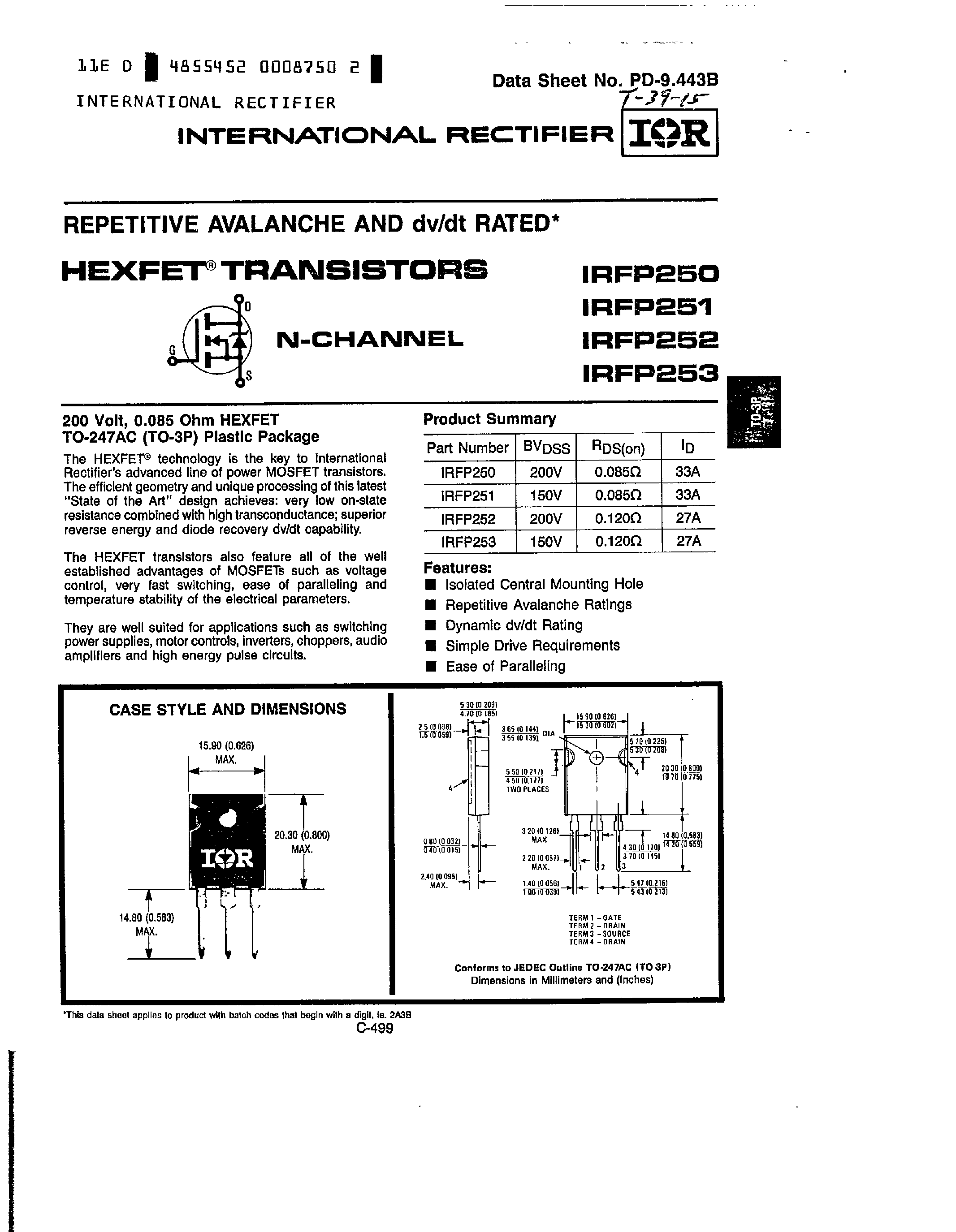 Подробно о транзисторе irfp150n: технические характеристики, применение и особенности