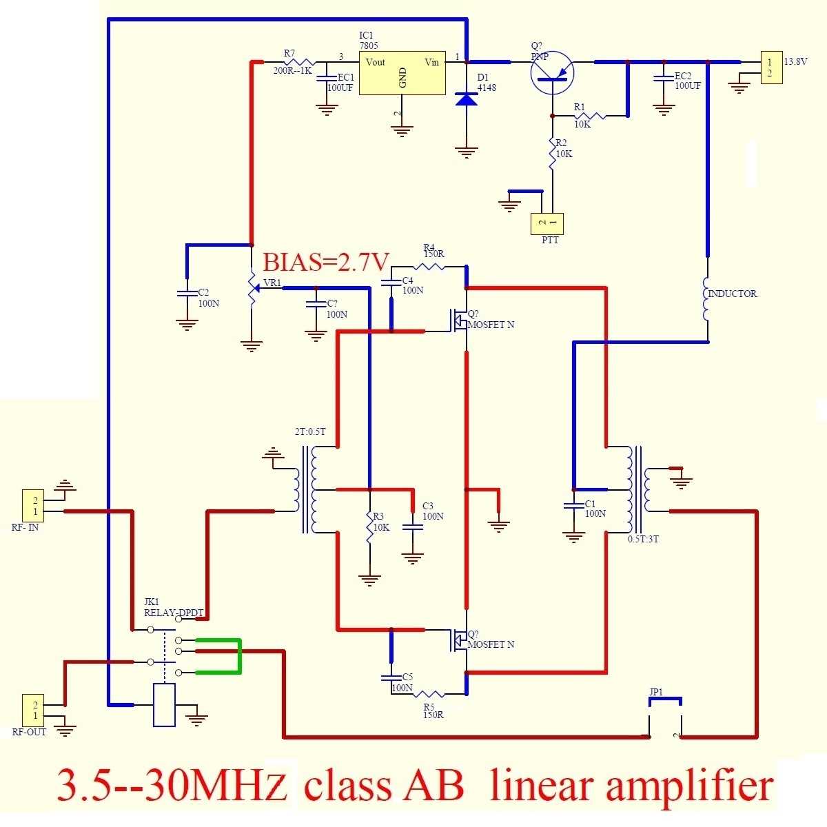 Irf530 30w mosfet amplifier – f5npv – v85npv