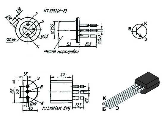 Транзистор кт3102 : характеристики (параметры), цоколевка, аналоги