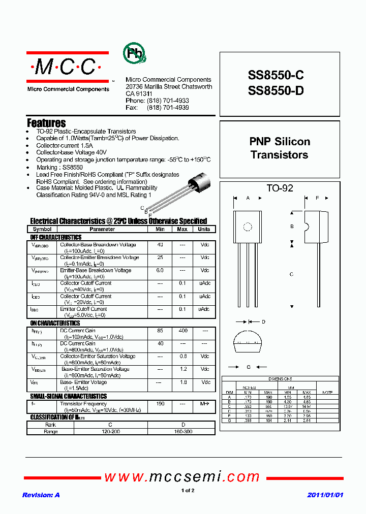Ss8550 d331 транзистор характеристики - ishyotvet.ru