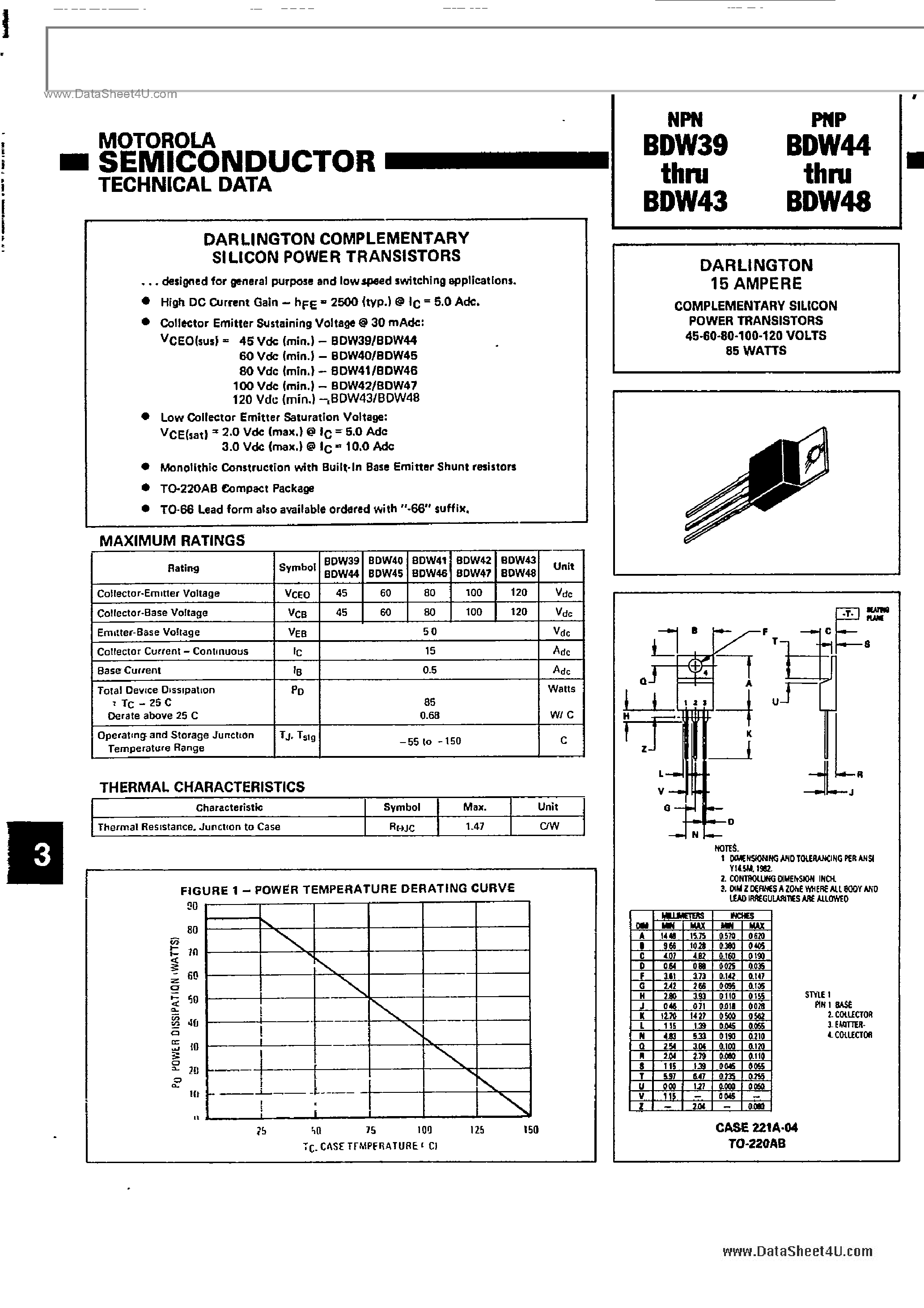 Mjl21194 datasheet pdf ( pinout ) - 16 ampere complementary silicon power transistors 250 volts 200 watts