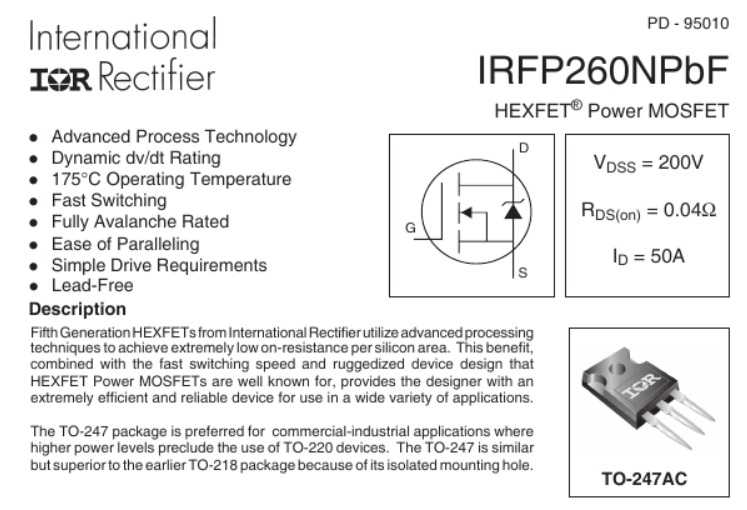 Транзистор irfp260n