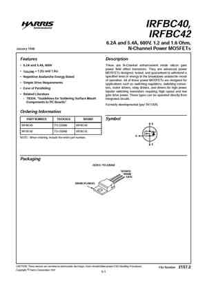Irfbc40 pdf даташит