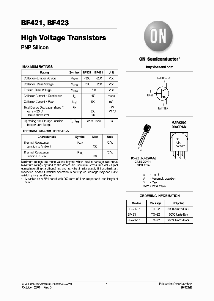 Mje15031 datasheet pdf ( pinout ) - pnp transistor