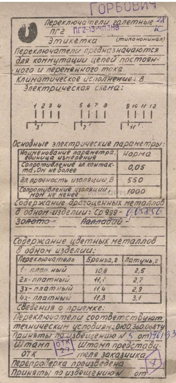Содержание драгоценных металлов в кабельных изделиях