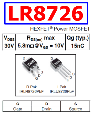 Findchips: irlr8726 by international rectifier