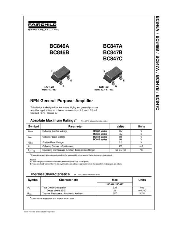 Биполярный транзистор bc547: аналоги, характеристики