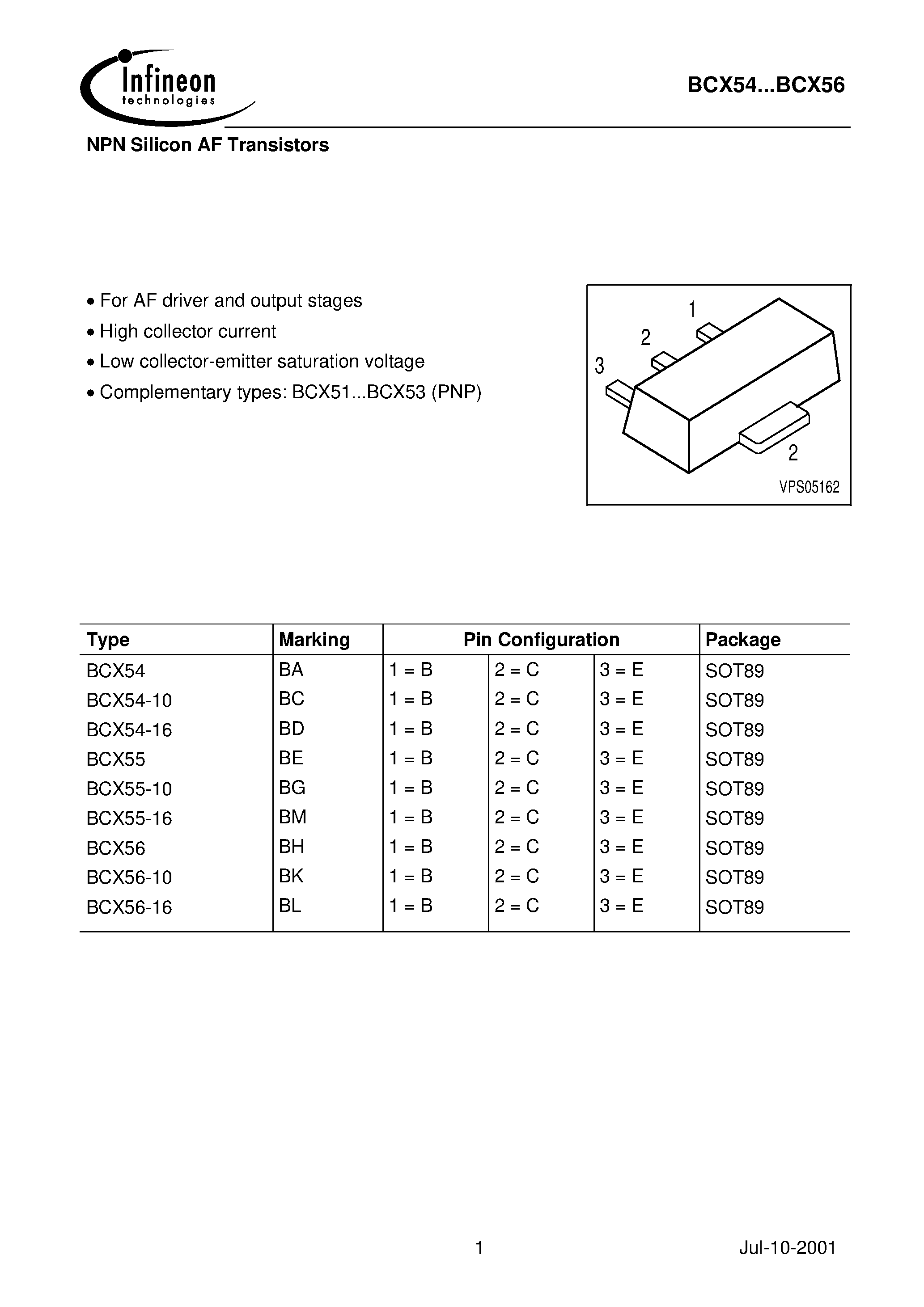 Даташит bcp55 pdf ( datasheet )