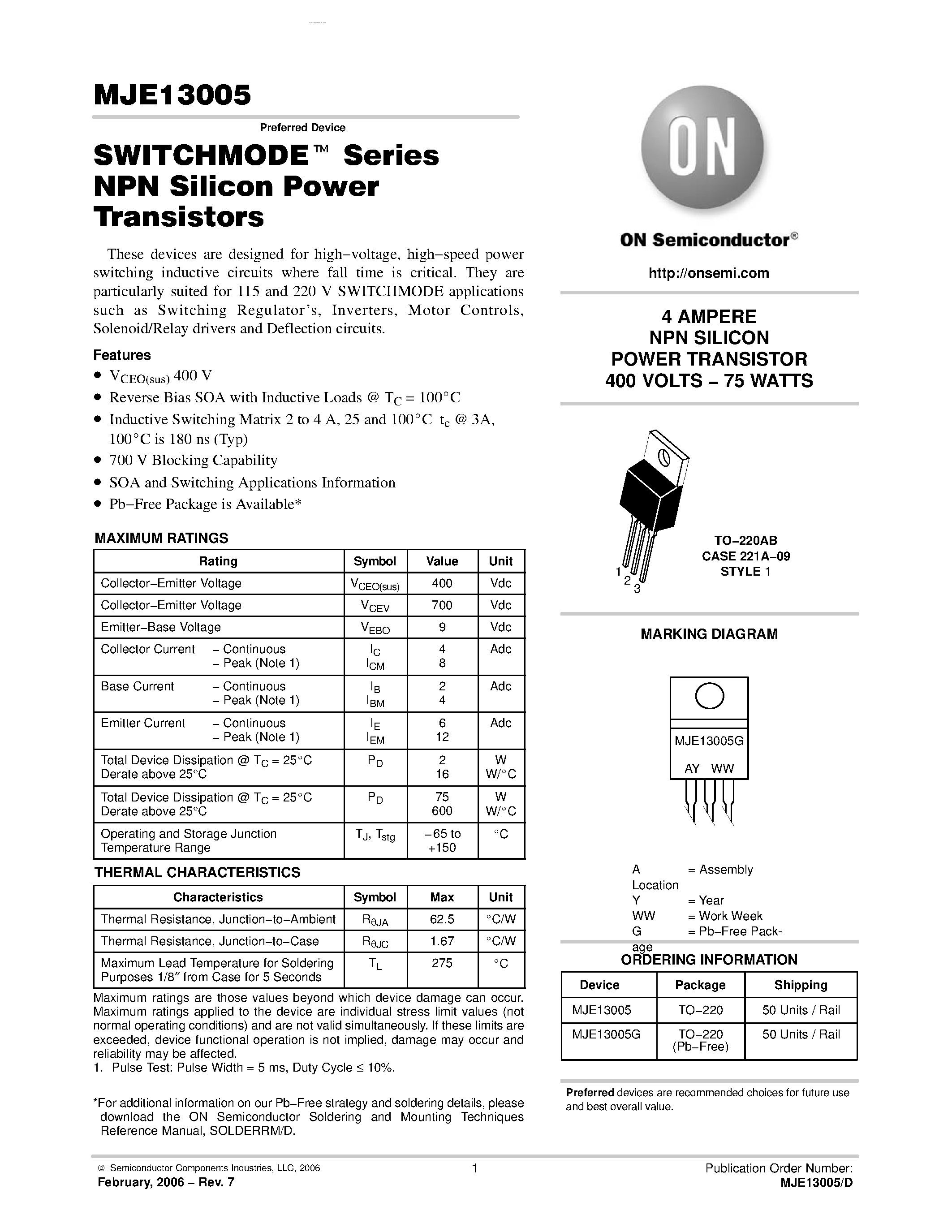 Mj15004 datasheet pdf ( pinout ) - complementary silicon power transistors