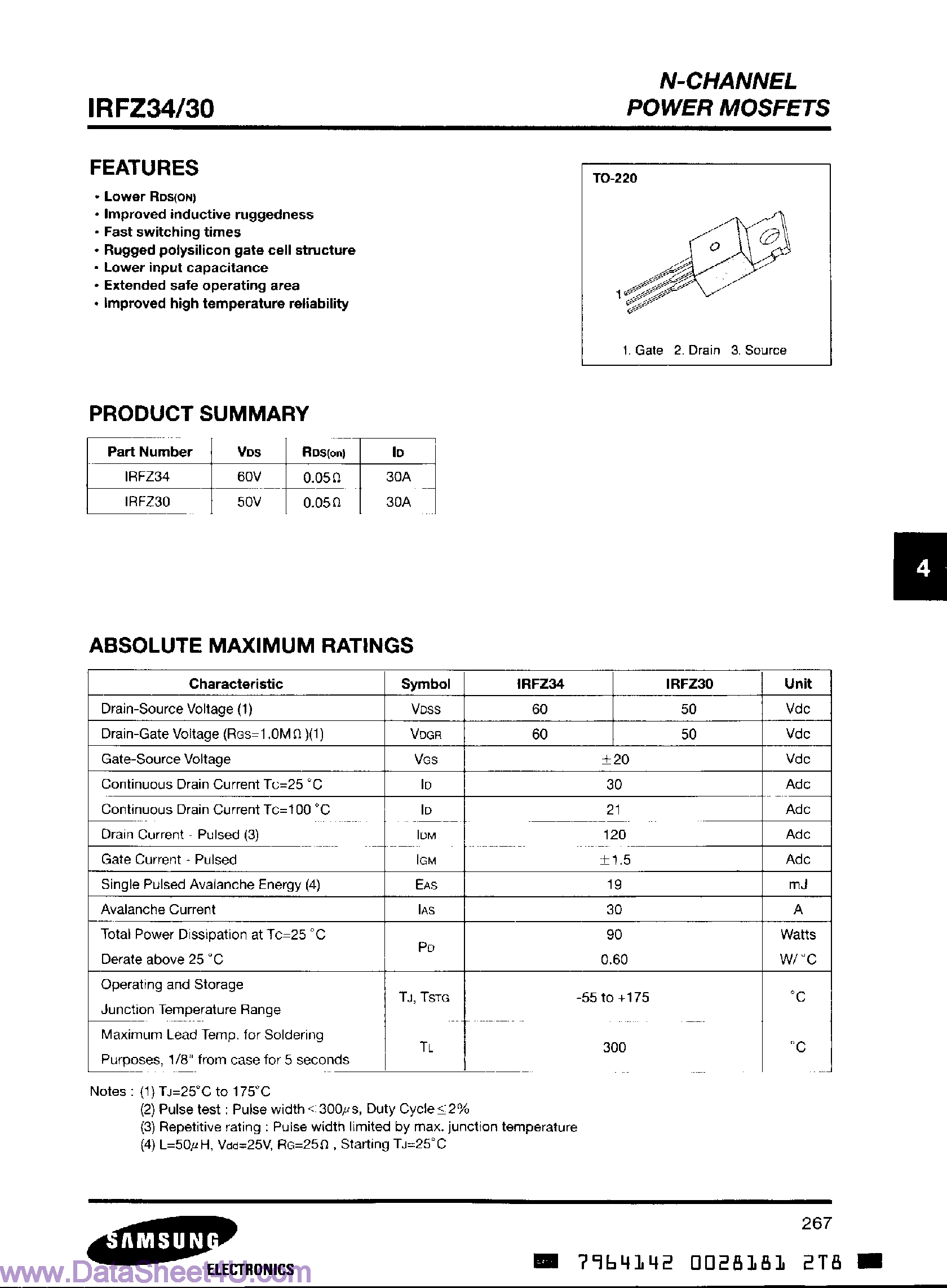 Irfbg30 pdf даташит