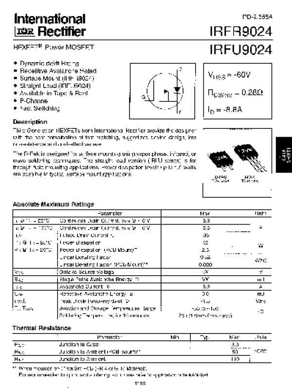 Fr120n pdf ( даташит ) -  irfr120n